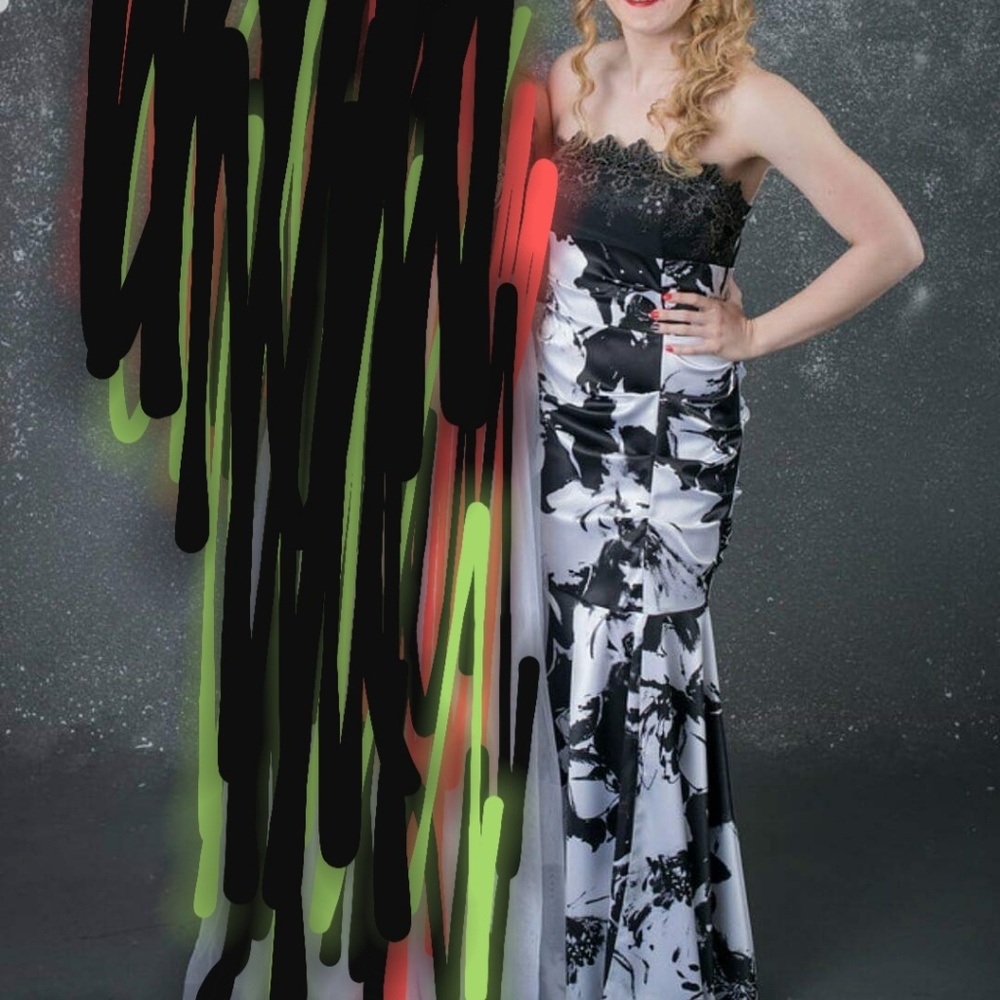 Black and White Formal Gown